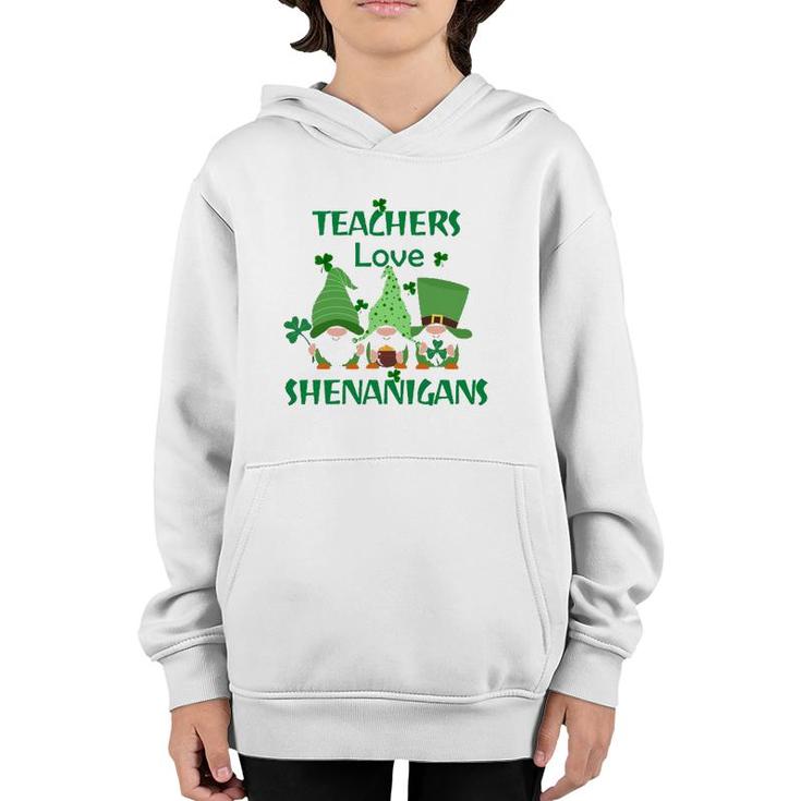 St Patrick's Day S His And Hers Four Leaf Clover Teacher Youth Hoodie