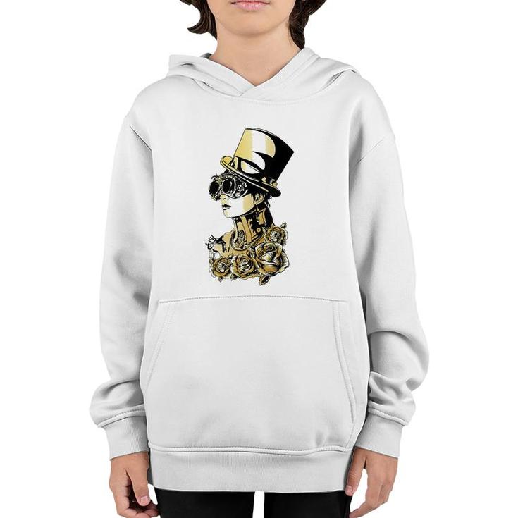 Steampunk Lady  Victorian Mechanical Steampunk  Youth Hoodie