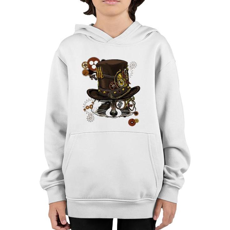 Steampunk Raccoon Steampunk Lovers Raccoon Youth Hoodie