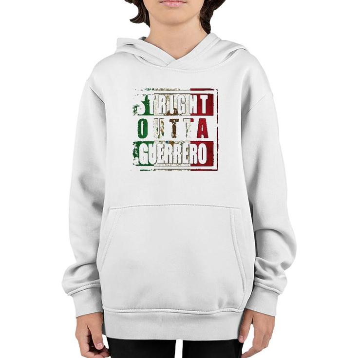 Straight Outta Guerrero Mexican Flag  Youth Hoodie