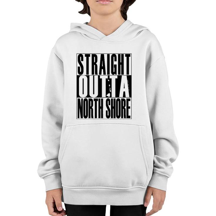Straight Outta North Shore Black By Hawaii Nei All Day  Youth Hoodie