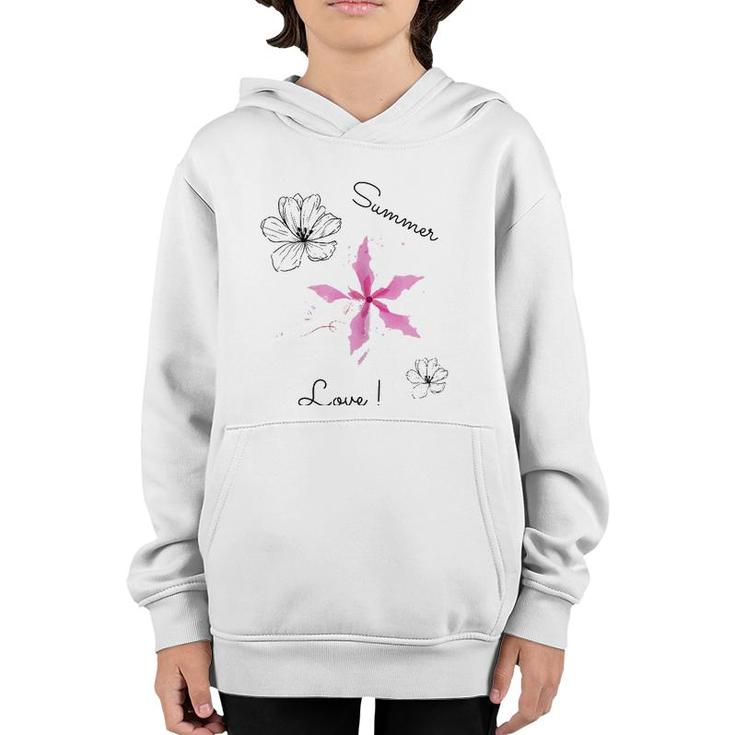 Summer Love Floral Gift Youth Hoodie