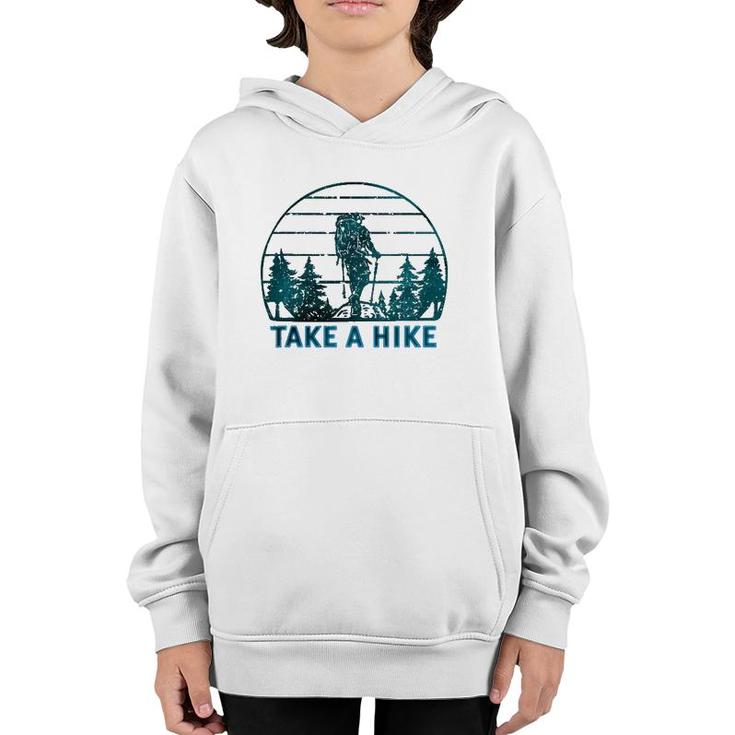 Take A Hike Beautiful Snowy Forest Hiker Youth Hoodie