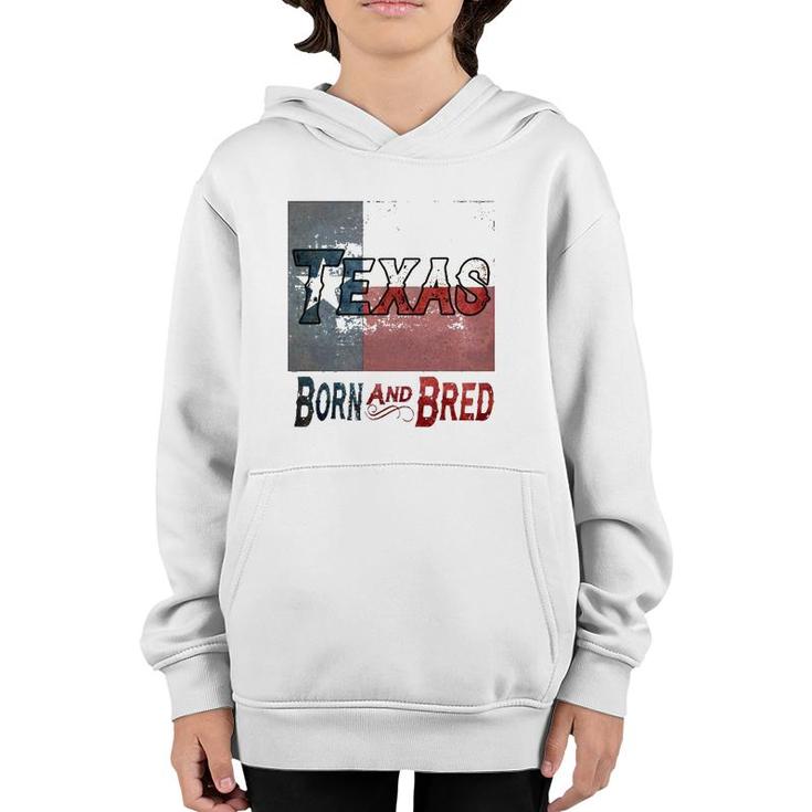 Texas Born And Bred Tee Youth Hoodie