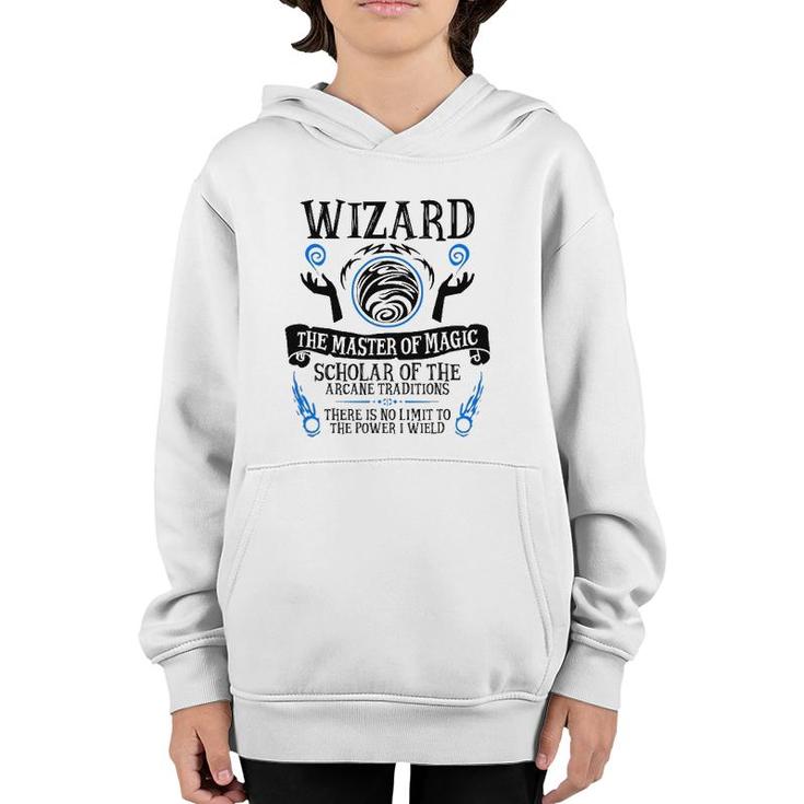 The Wizard Fantasy Rpg Tabletop Rpg Ttrpg D20 Ver2 Youth Hoodie