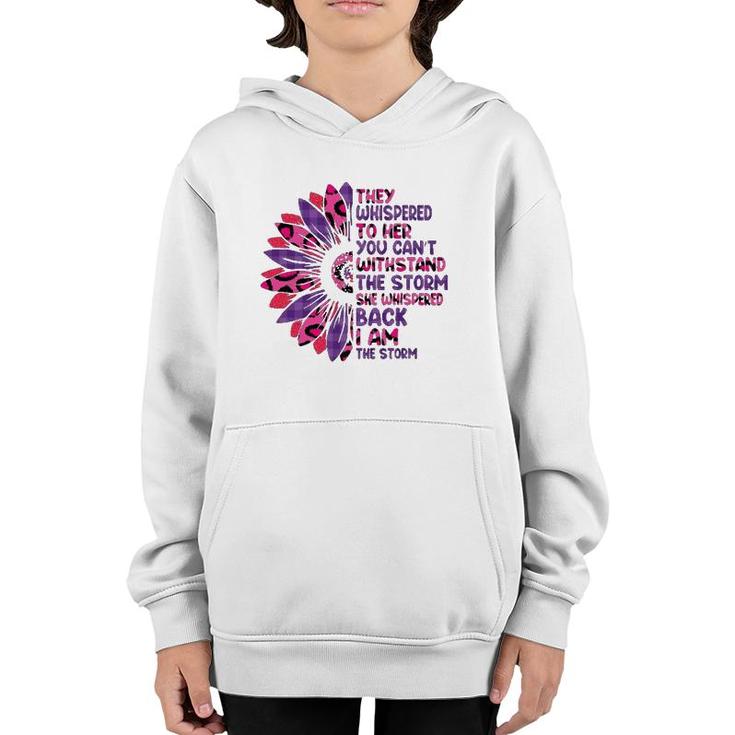 They Whispered To Her You Cannot Withstand The Storm Leopard Youth Hoodie
