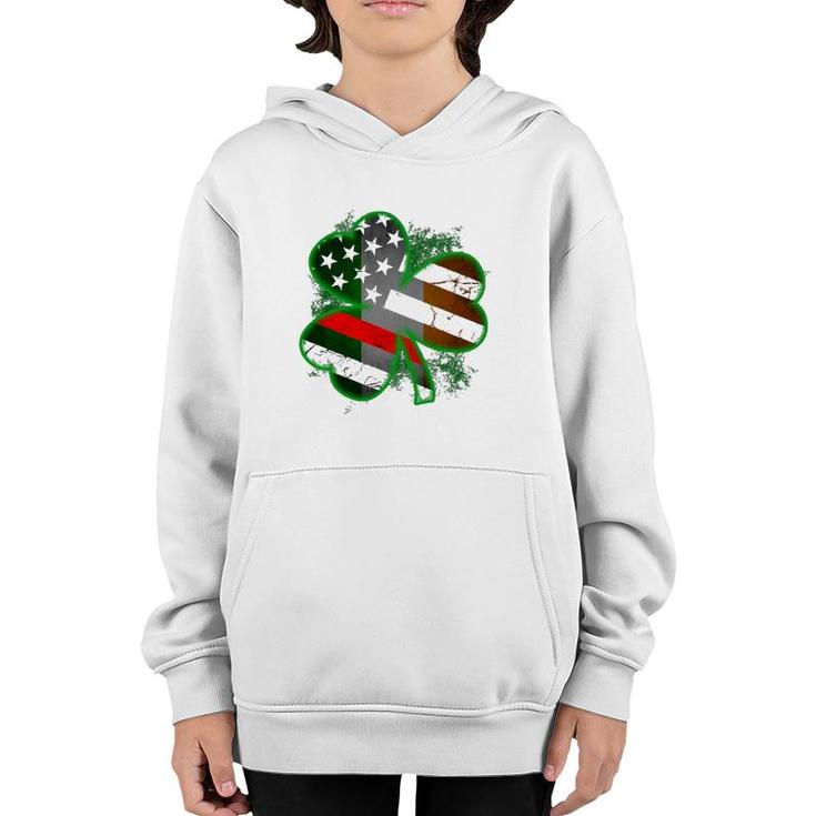 Thin Red Line St Patrick's Day Honoring Firefighters Youth Hoodie