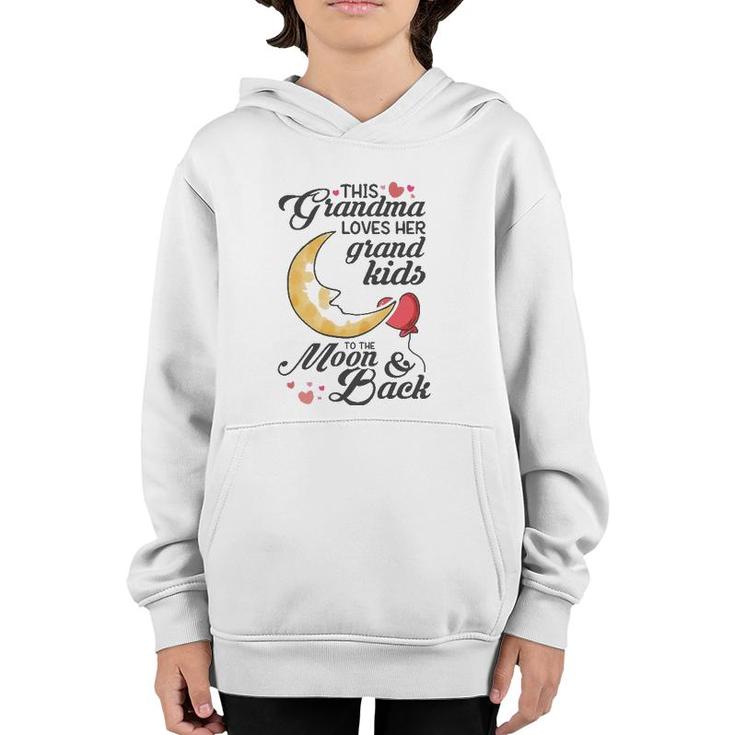 This Grandma Loves Her Grand Kids To The Moon & Back Youth Hoodie