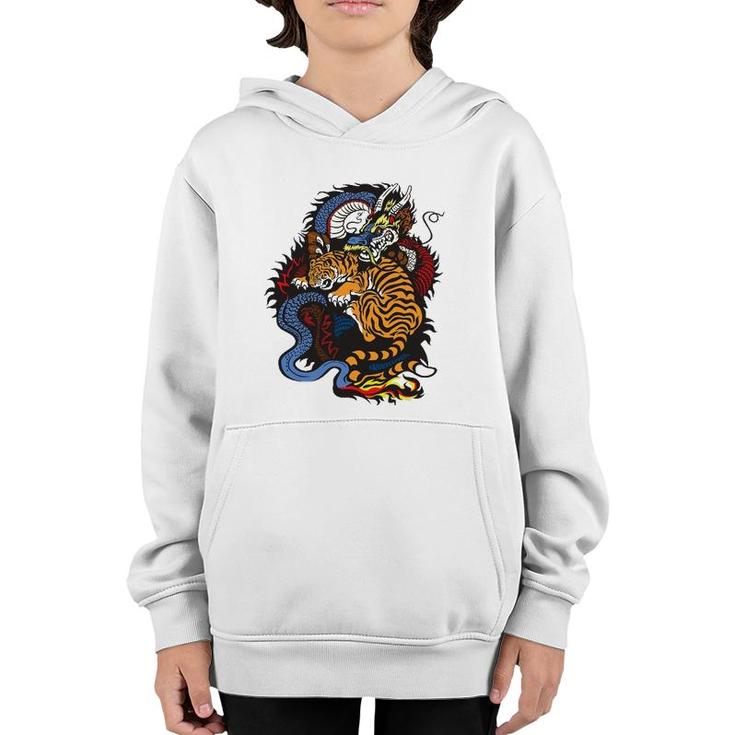 Tiger Vs Dragon Lovers Gift Youth Hoodie