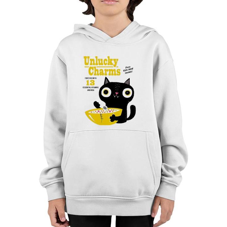 Unlucky Charms Black Cat Poster Cereal Box Youth Hoodie
