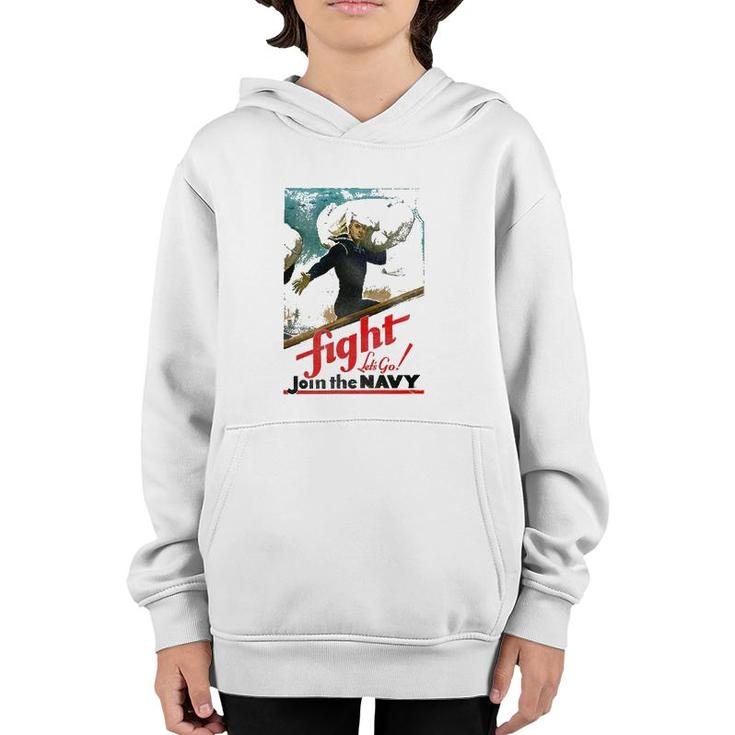 US Navy Fight Let's Go Youth Hoodie