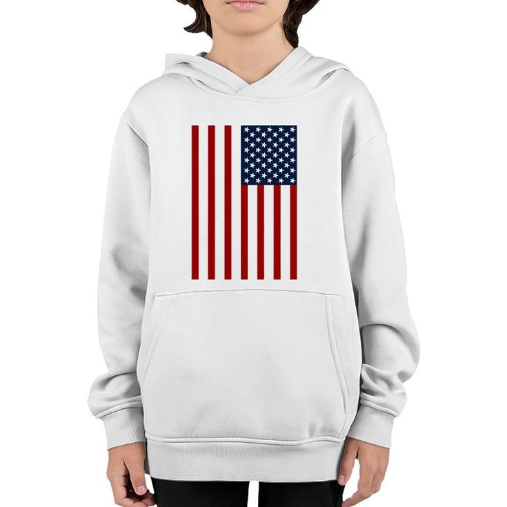 Usa American Patriotic Flag United States Red White And Blue Youth Hoodie