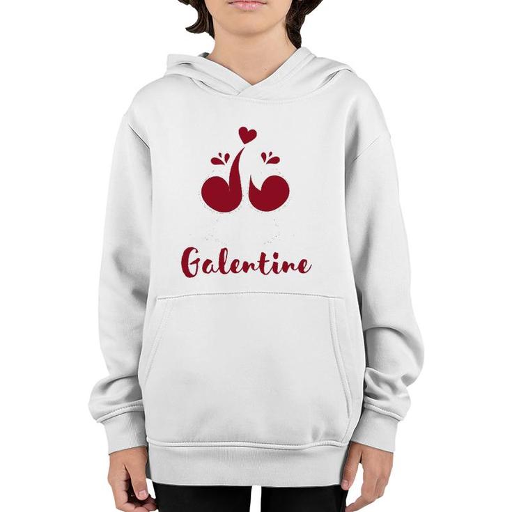 Valentines Galentines Day Gift For Her Youth Hoodie