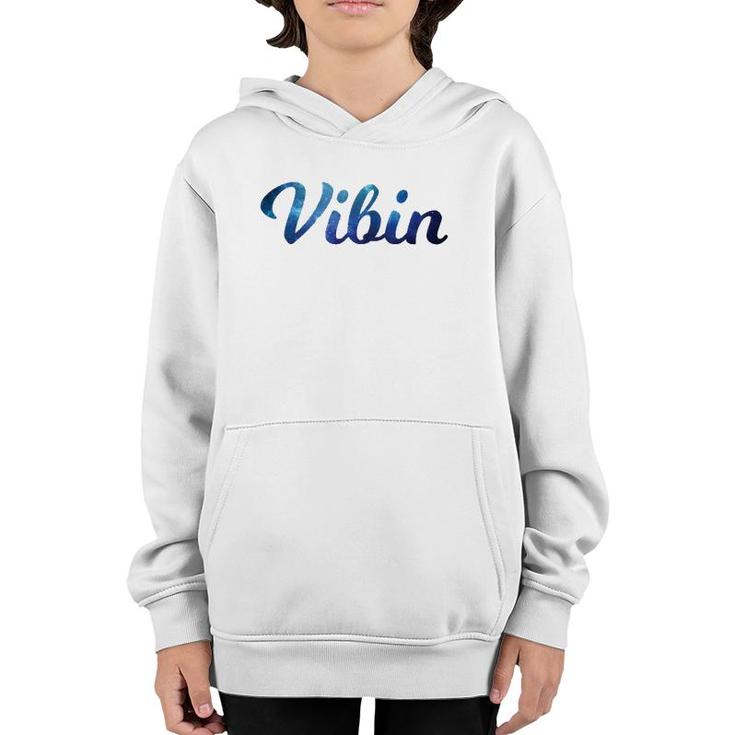 Vibin Colorful Galaxy Chilling Gift Youth Hoodie