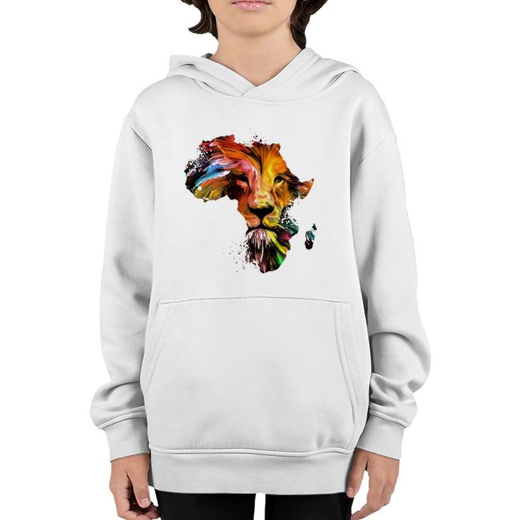 Vintage African Lion Lion Face Zoo Animal Africa Lion Youth Hoodie