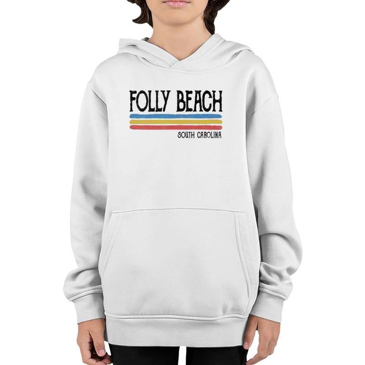 Vintage Folly Beach South Carolina Sc Souvenir Gift  Youth Hoodie
