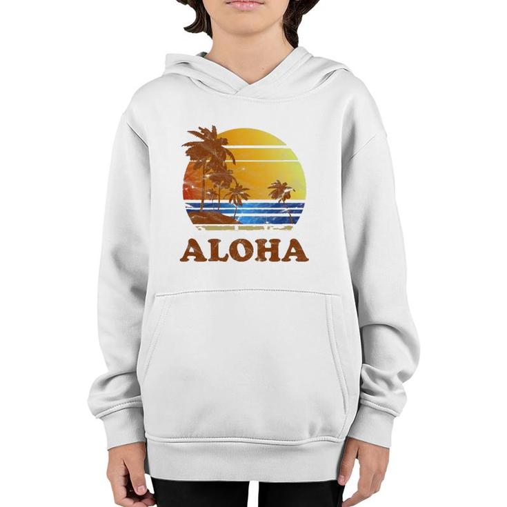 Vintage Hawaiian Islands Aloha Family Vacation Youth Hoodie