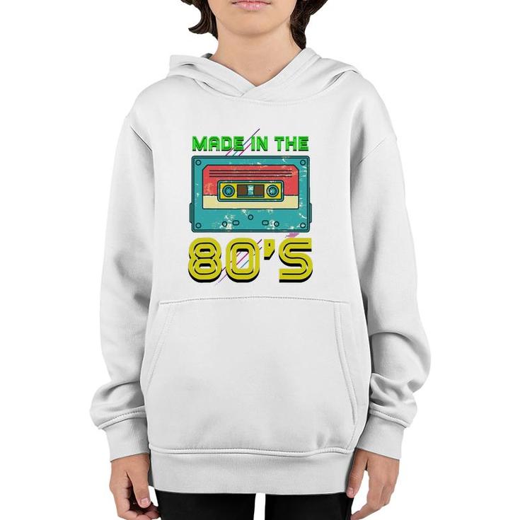 Vintage Music Cassette Eighties Costume Made In The 80S Youth Hoodie
