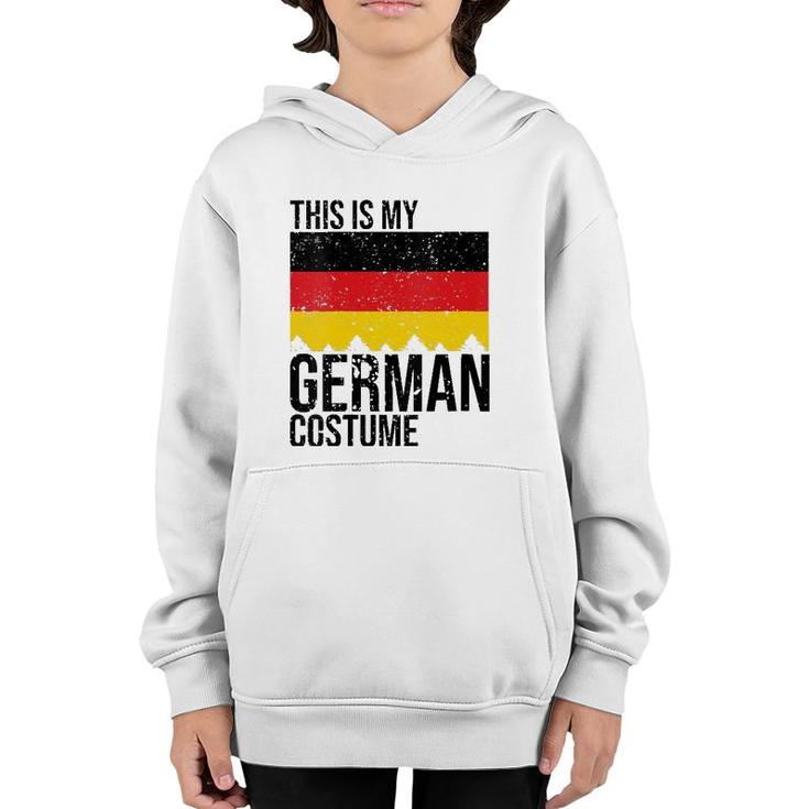 Vintage This Is My German Flag Costume  For Halloween V-Neck Youth Hoodie