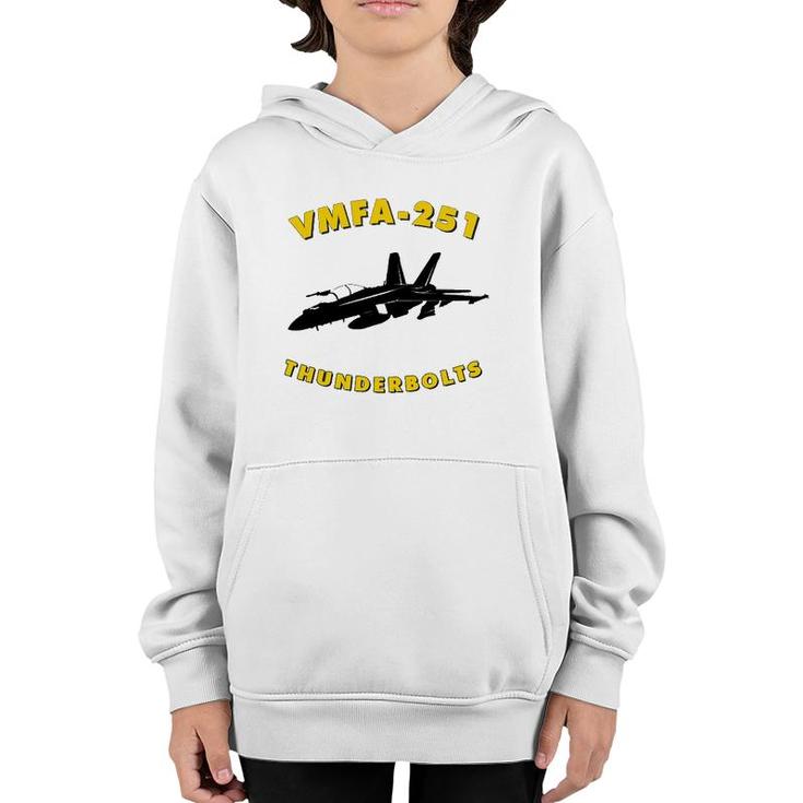 Vmfa-251 Fighter Attack Squadron Fa-18 Hornet Jet Youth Hoodie