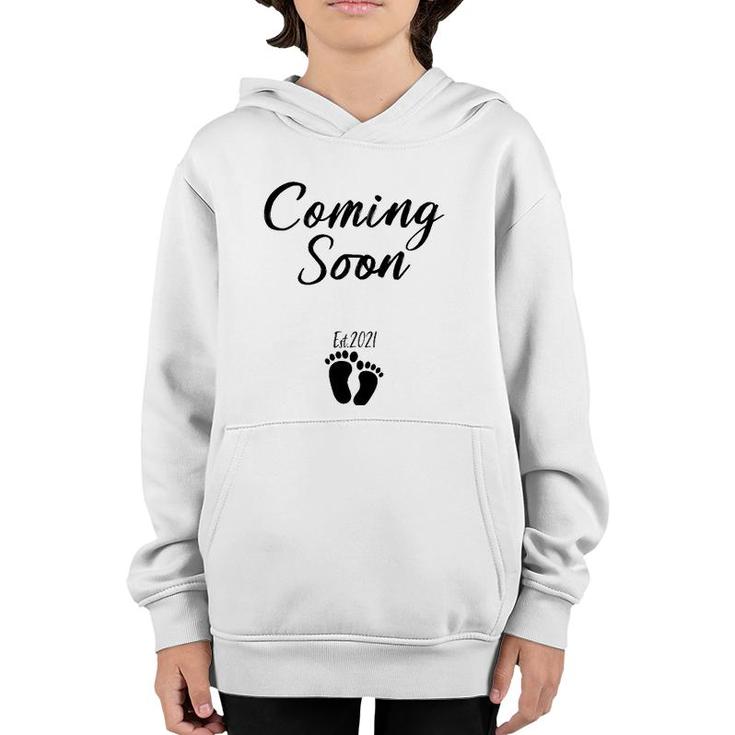 Womens Coming Soon 2021 Funny Pregnancy Mother's Day Youth Hoodie