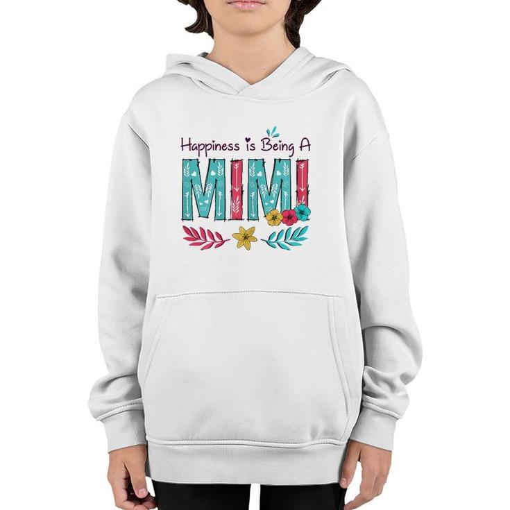 Womens Happiness Is Being A Mimi Mother's Day Gift Grandma Youth Hoodie