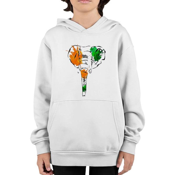 Womens Ivory Coast National Day Cote D'ivoire Elephant Youth Hoodie
