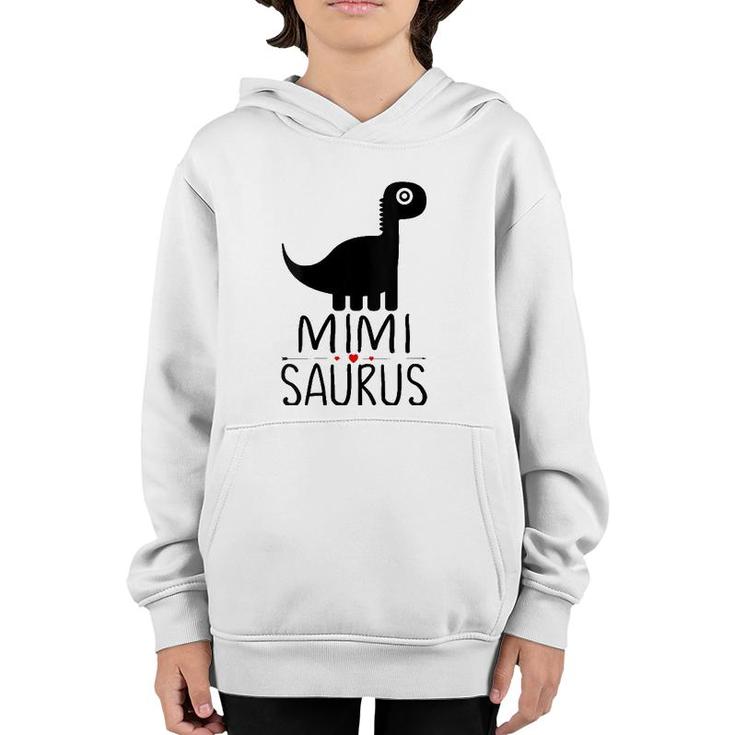 Womens Mimi Saurus Dinosaur Family Matching Dino Pajama For Women V-Neck Youth Hoodie
