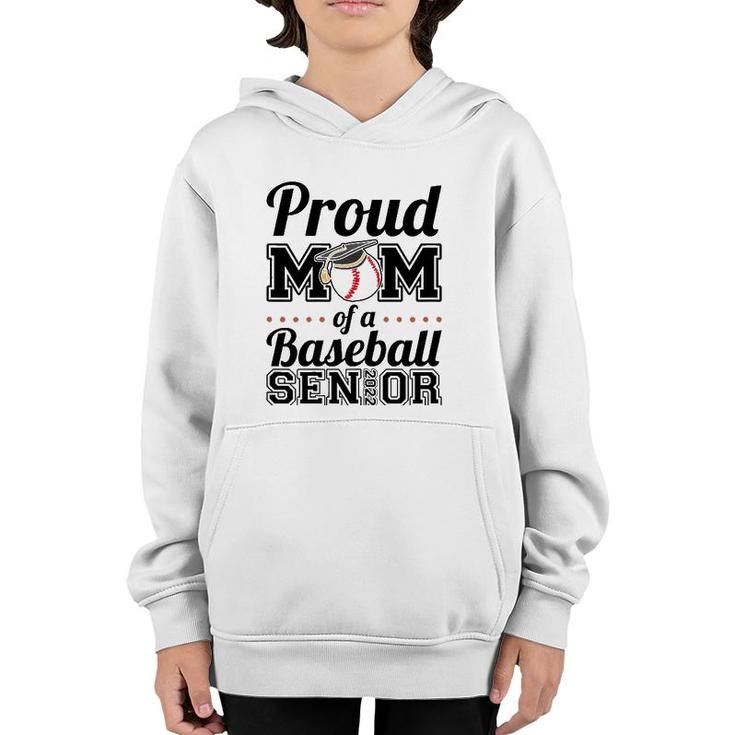 Womens Proud Mom Of A Baseball Senior 2022 Mother Youth Hoodie