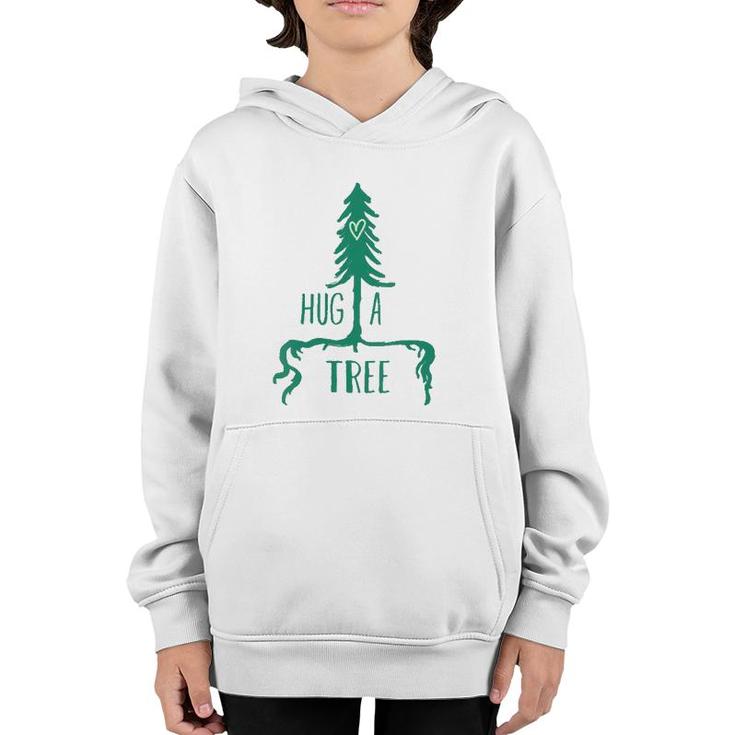Womens Tree  - Tree With Heart Graphic Hug A Tree  Youth Hoodie