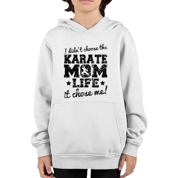 Womens Vintage I Didn't Choose The Karate Mom Life It Chose Me Youth Hoodie