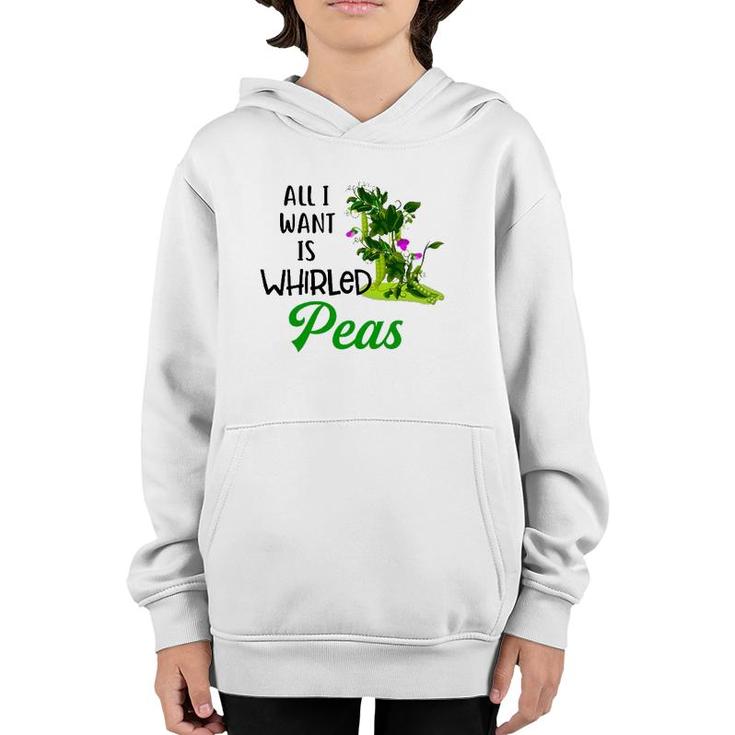 World Peace Tee All I Want Is Whirled Peas Youth Hoodie