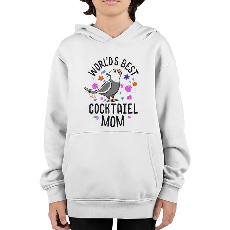 World's Best Cockatiel Mom White Face Screaming Parrot Bird Youth Hoodie