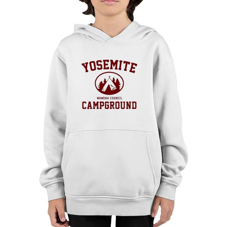 Yosemite Campground California Camping Lover Gift Youth Hoodie