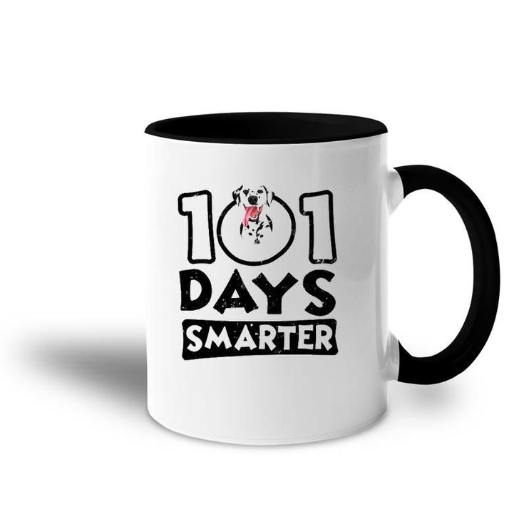 101 Days Smarter Dalmatian Dog Lover Accent Mug