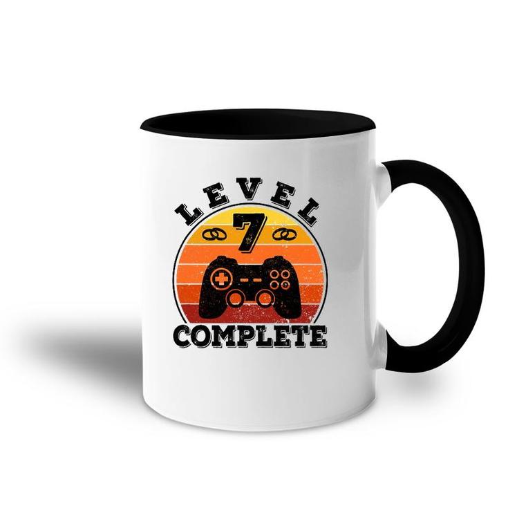 7 Years Marriage Anniversary 7 Years Married Level 7 Complete Accent Mug
