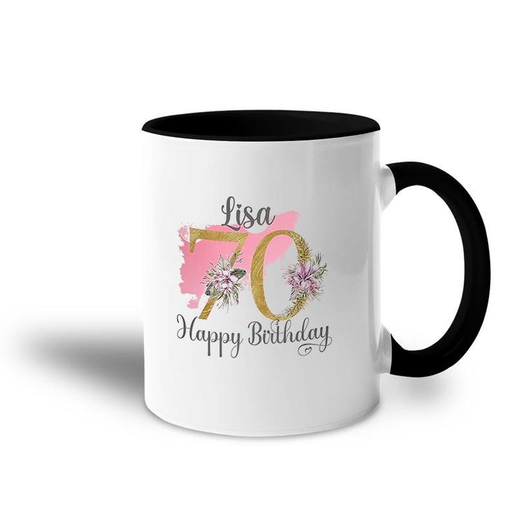 70th Birthday Gift For Mum Floral Design Accent Mug