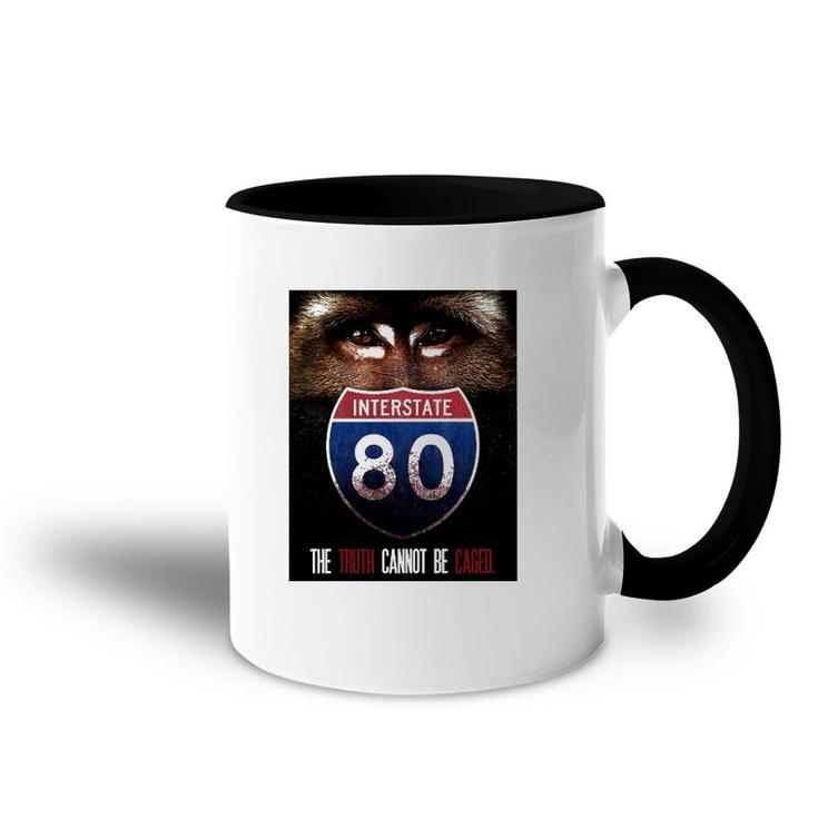 80 Interstate Biohazard Monkey The Truth Cannot Be Caged Accent Mug