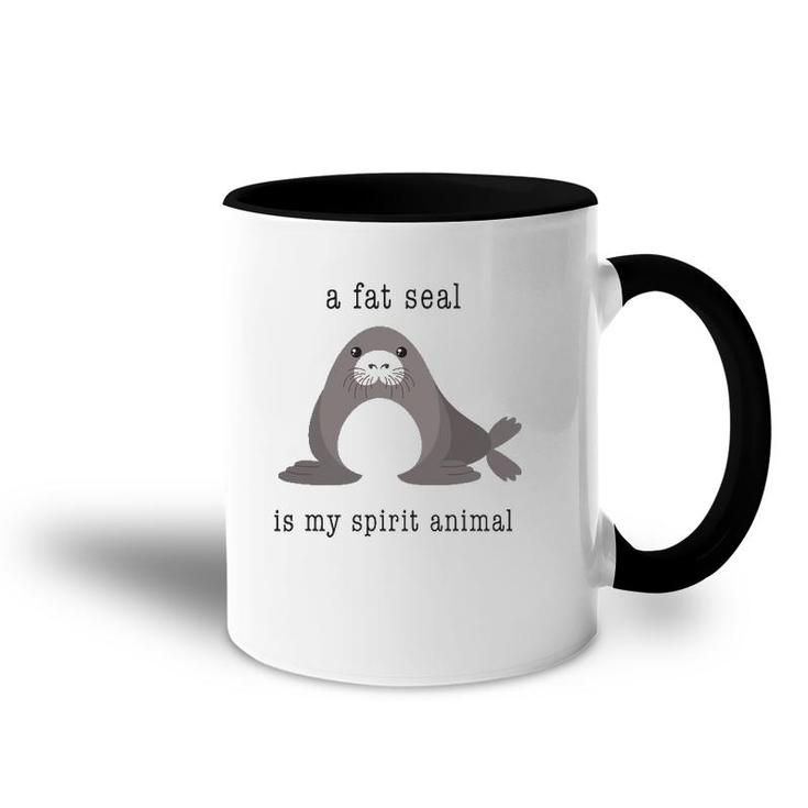 A Fat Seal Is My Spirit Animal - Cute Animal Accent Mug