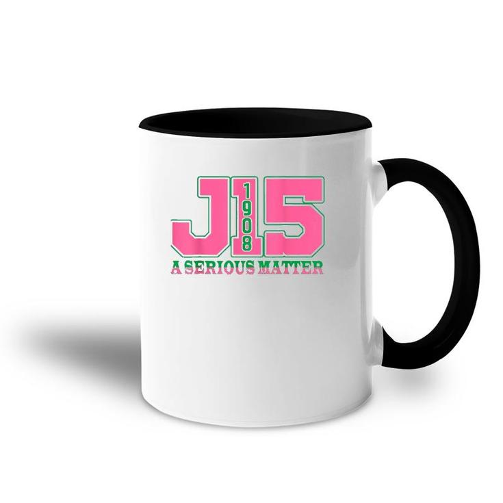 Aka Women J15 Founders' Day 1908 A Serious Matter Pink Green Accent Mug