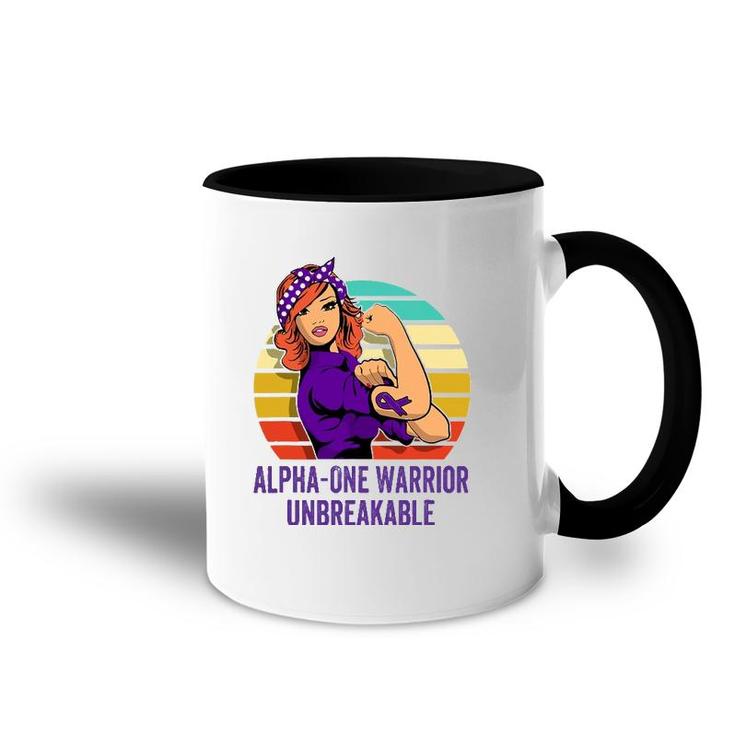 Alpha 1 Warrior  Unbreakable Disease Accent Mug