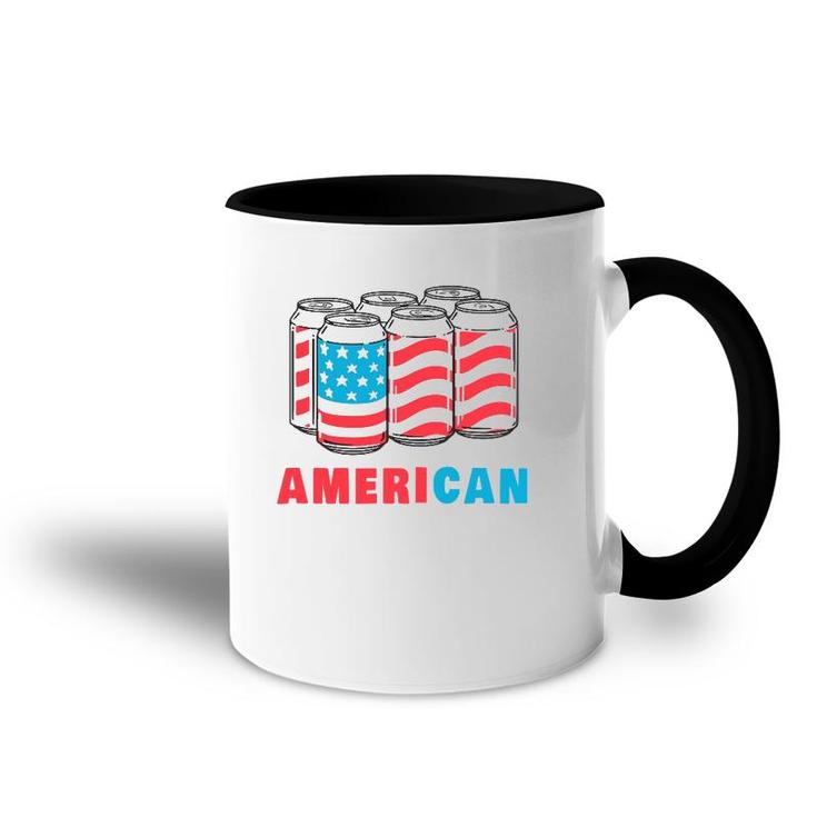 American Funny 4Th Of July Beer Patriotic Usa Flag Merica Accent Mug