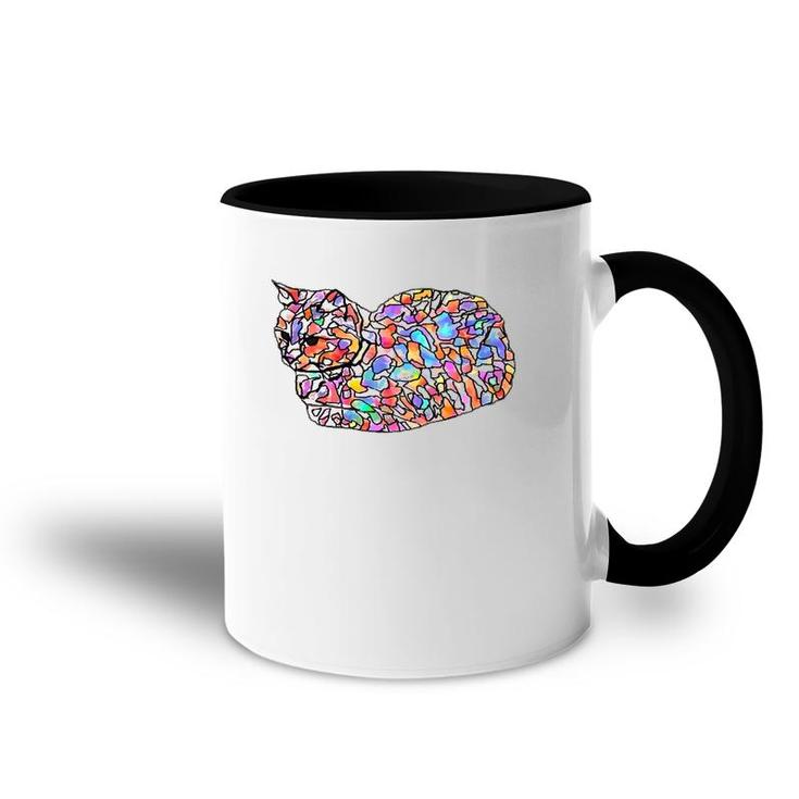 Animalsatplay Multicolor Cat Lover Gift Accent Mug