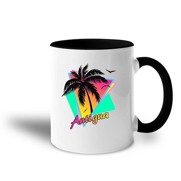Antigua Tropical Summer Beach Palm Tree Sunset Accent Mug