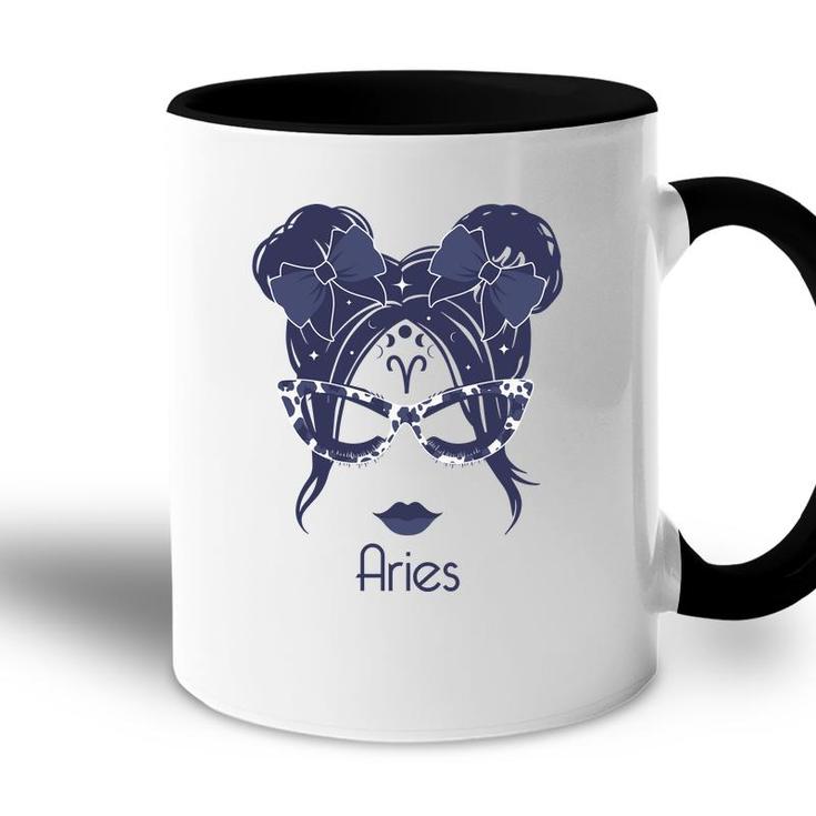 Aries Girl Blue Fairy Beautiful Girl Gift For Women Birthday Gift Accent Mug