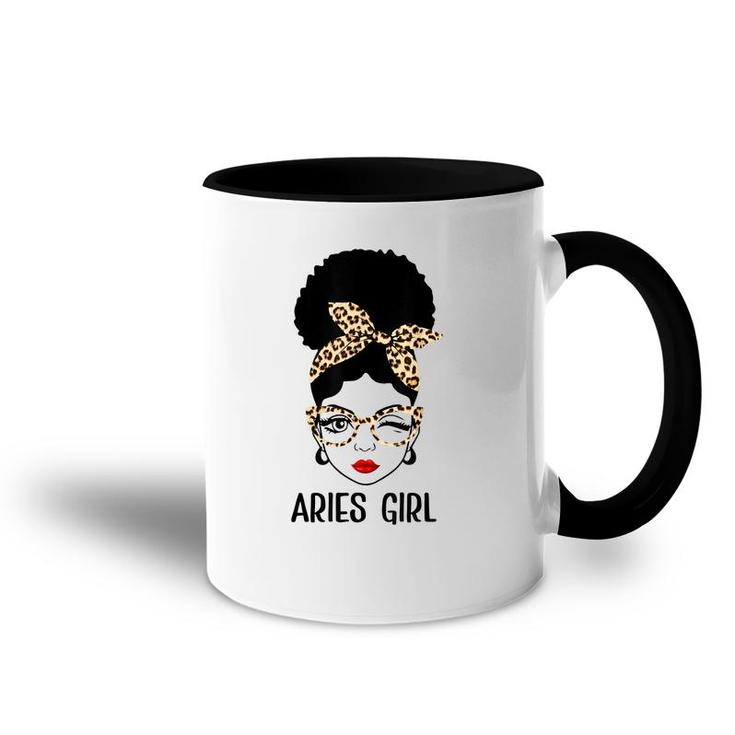 Aries Queen Its My Birthday Leopard Aries Girl  Accent Mug