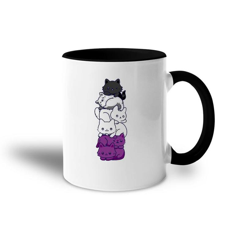 Asexual Pride Cat Lgbt Stuff Flag Kawaii Cute Cats Pile Gift Accent Mug