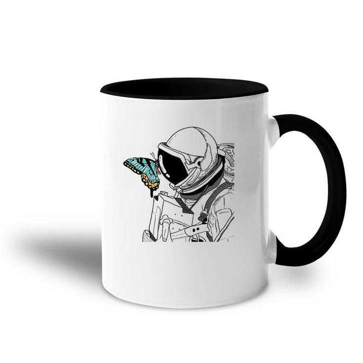 Astronaut Butterfly Art Cute Spaceman Insect Surrealism Gift Accent Mug