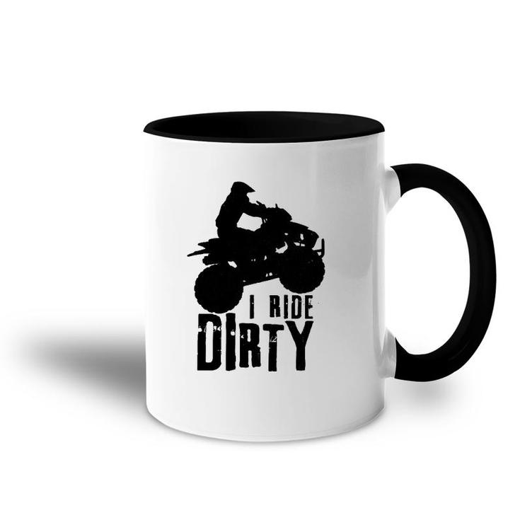 Atv 4 Wheeler Quad Bike Vintage Funny Ride Dirty Gift Men Accent Mug