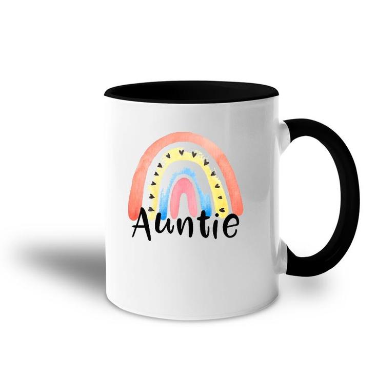 Auntie Rainbow For Women Aunt Christmas Mother's Day Niece  Accent Mug